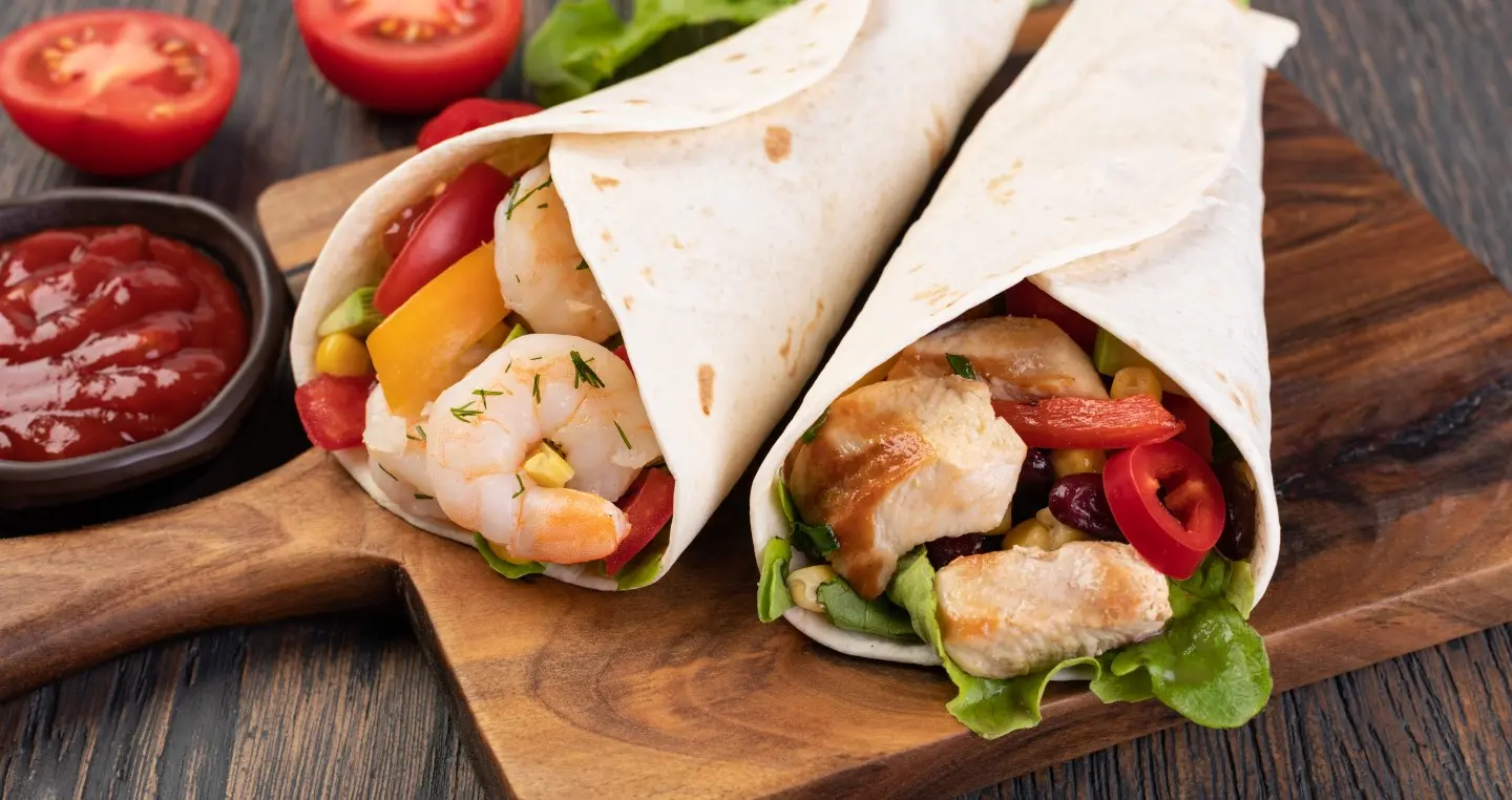 Tacos z mięsem i warzywami