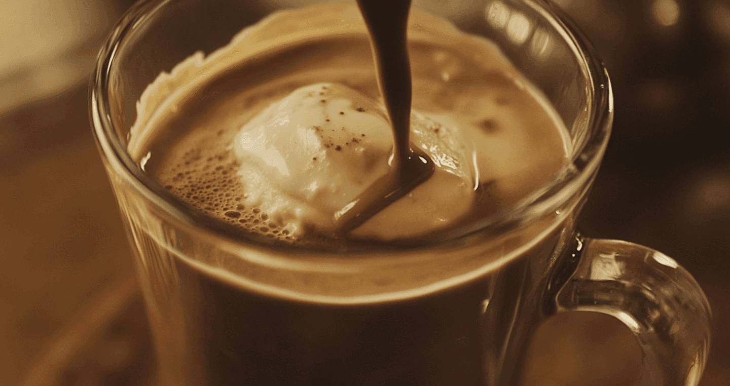 Affogato w szklance