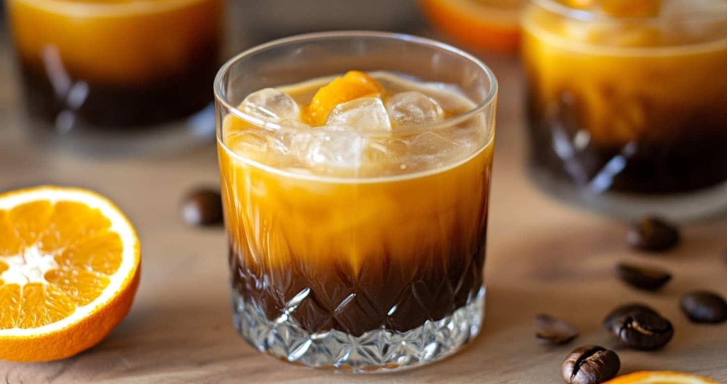 Orange espresso w szklance