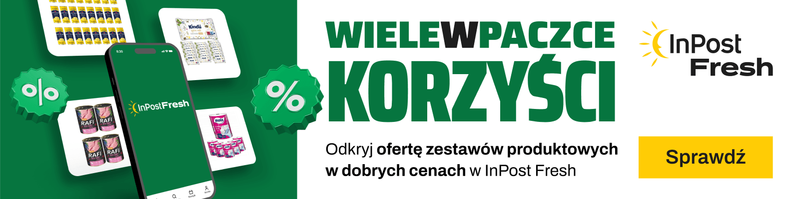 Wiele w paczce korzyści. Odkryj ofertę zestawów produktowych w dobrych cenach w InPost Fresh