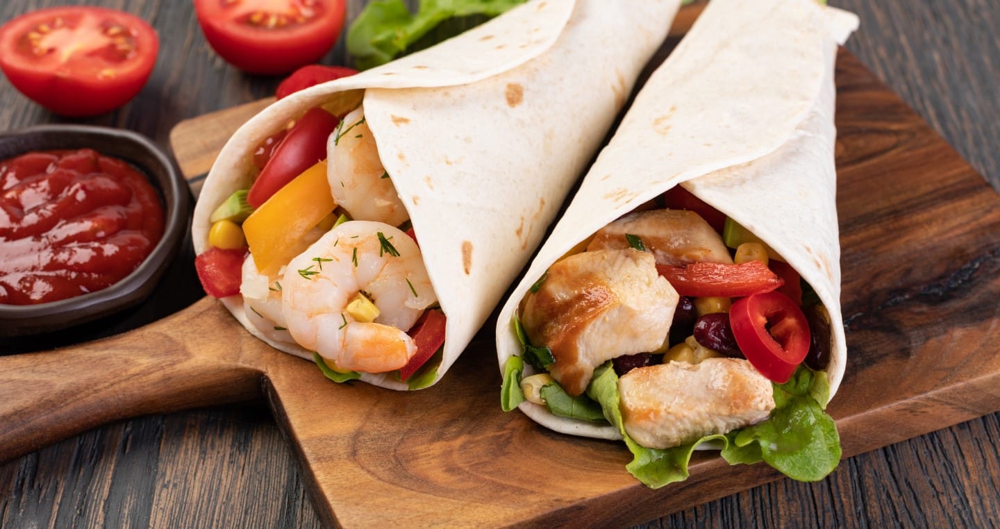 Tacos z mięsem i warzywami