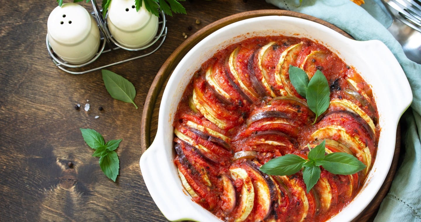 talerz z ratatouille