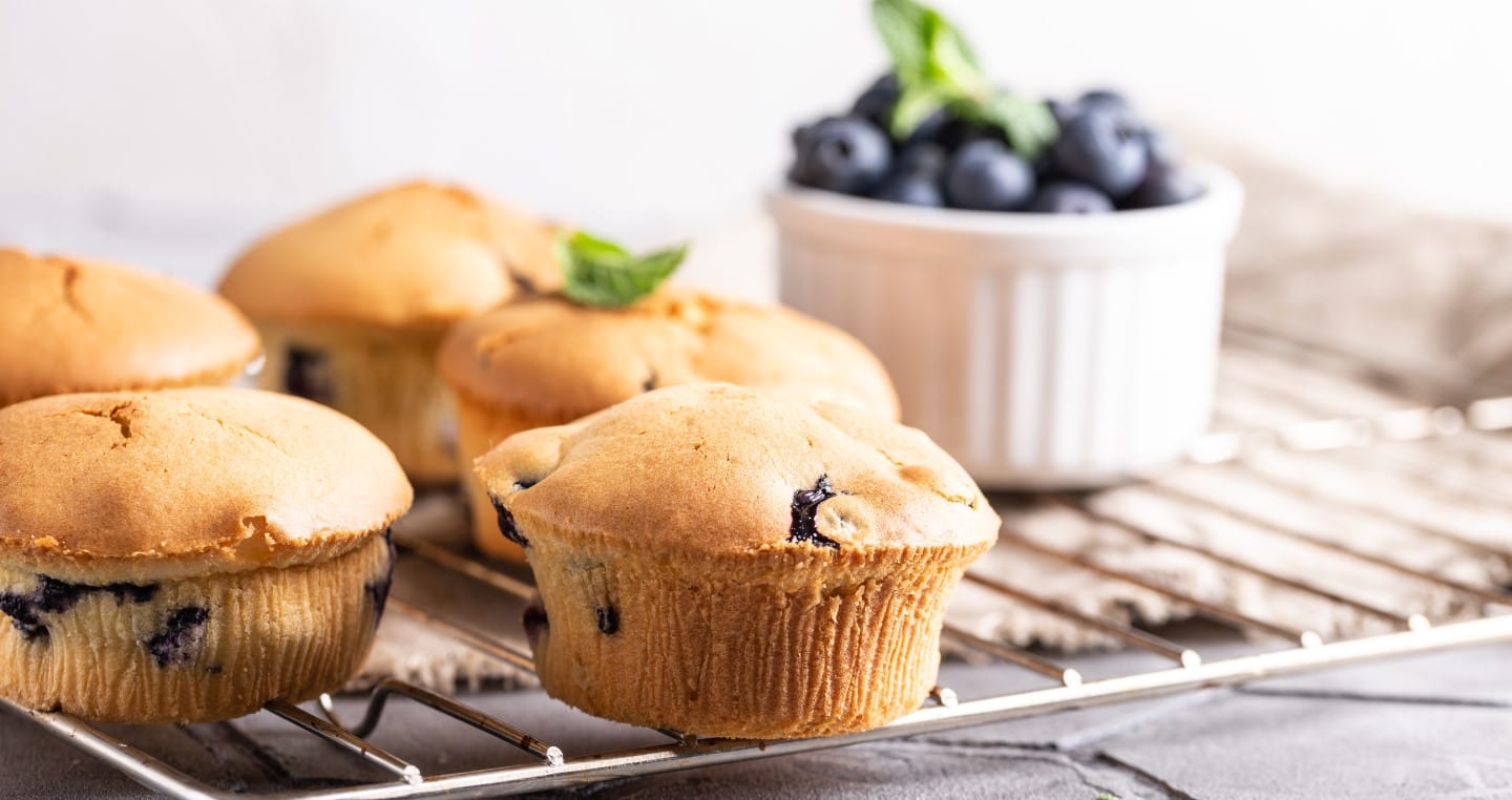 puszyste muffinki z borówkami