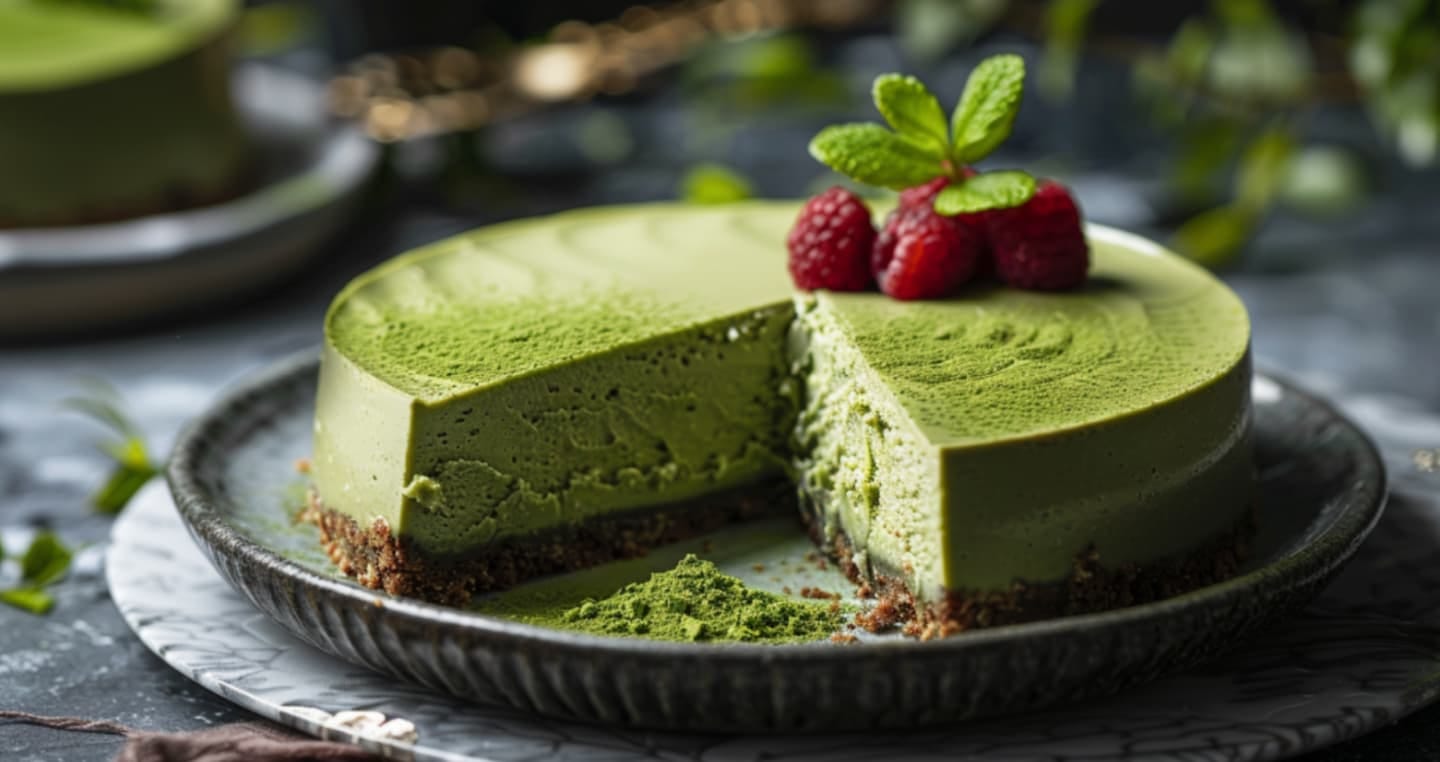 sernik matcha na zimno 
