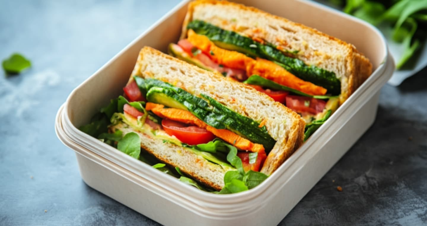lunch box z kanapkami do pracy