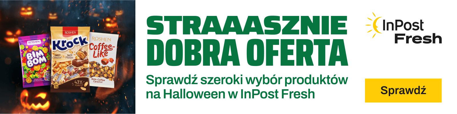 Banner reklamowy, produkty na Halloween