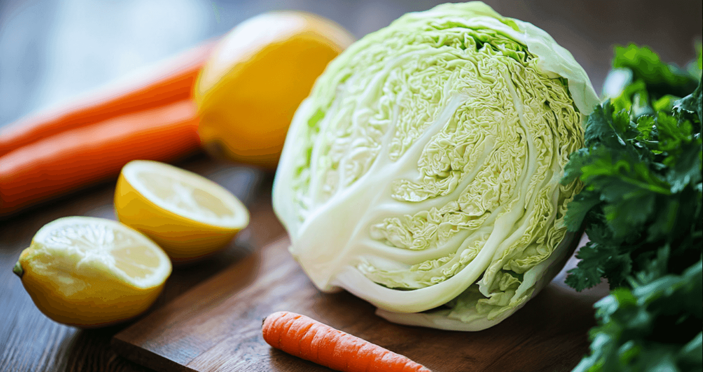 Kapusta, marchewka i cytryna na surówkę