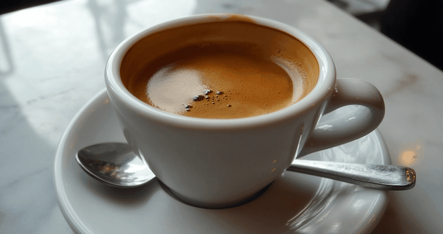 Filiżanka z kawą na stole