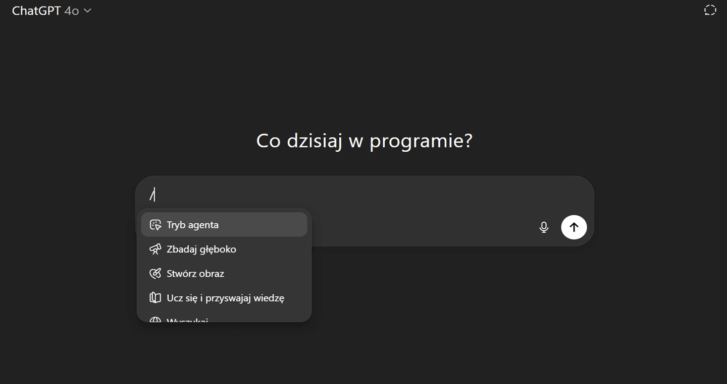 Zamawianie z InPost Fresh przez ChatGPT - włączenie agenta